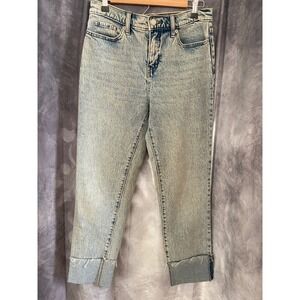 Banana Republic Slouch Jean Light Acid Wash High Rise Cuffed Denim 26/2